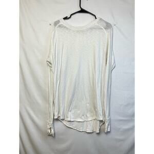 We The Free Women's XS Long Sleeve Pullover Round Neck Sheer T Shirt